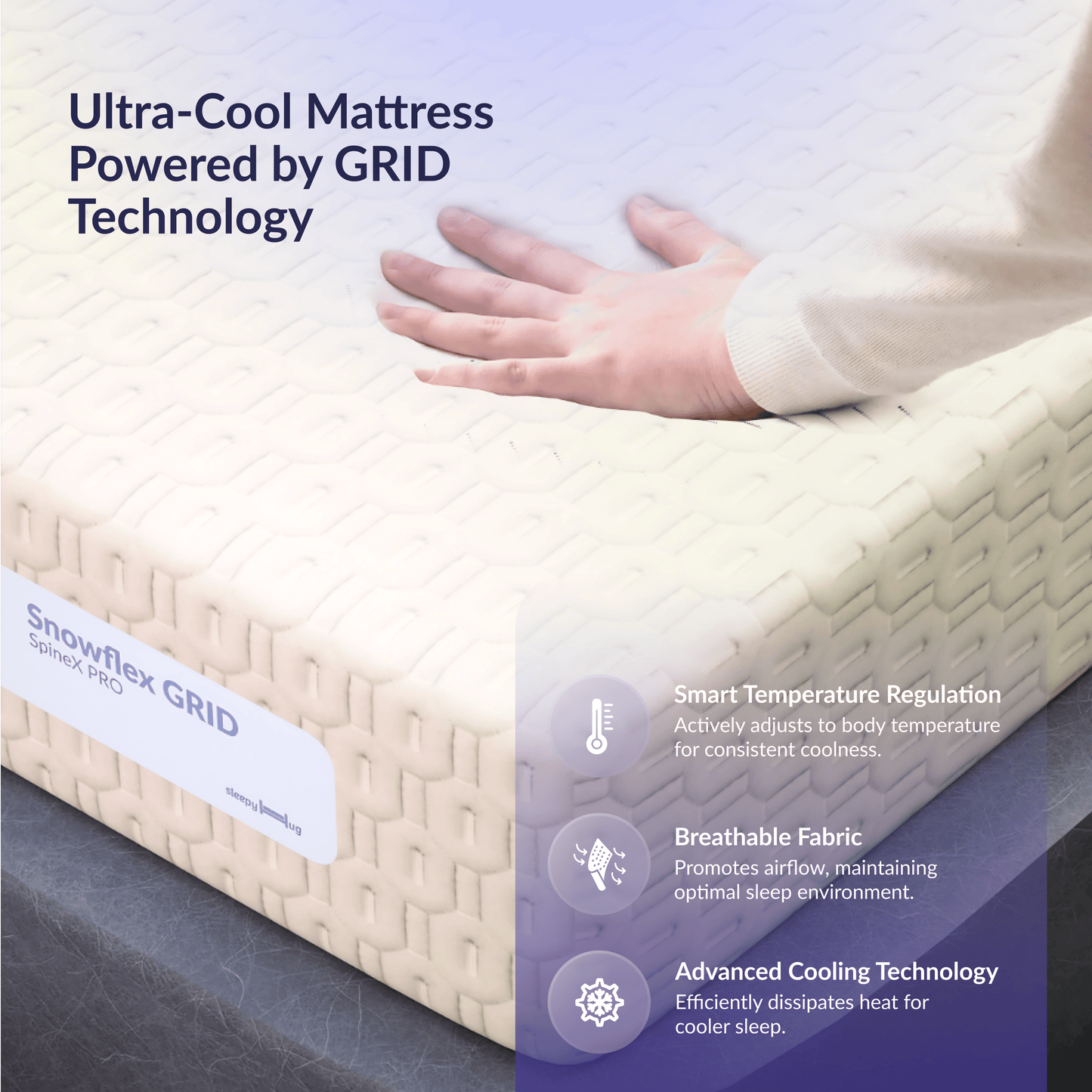 Buy SleepyHug SleepyHug SpineX Pro Snowflex Grid Mattress The New AirCell Series