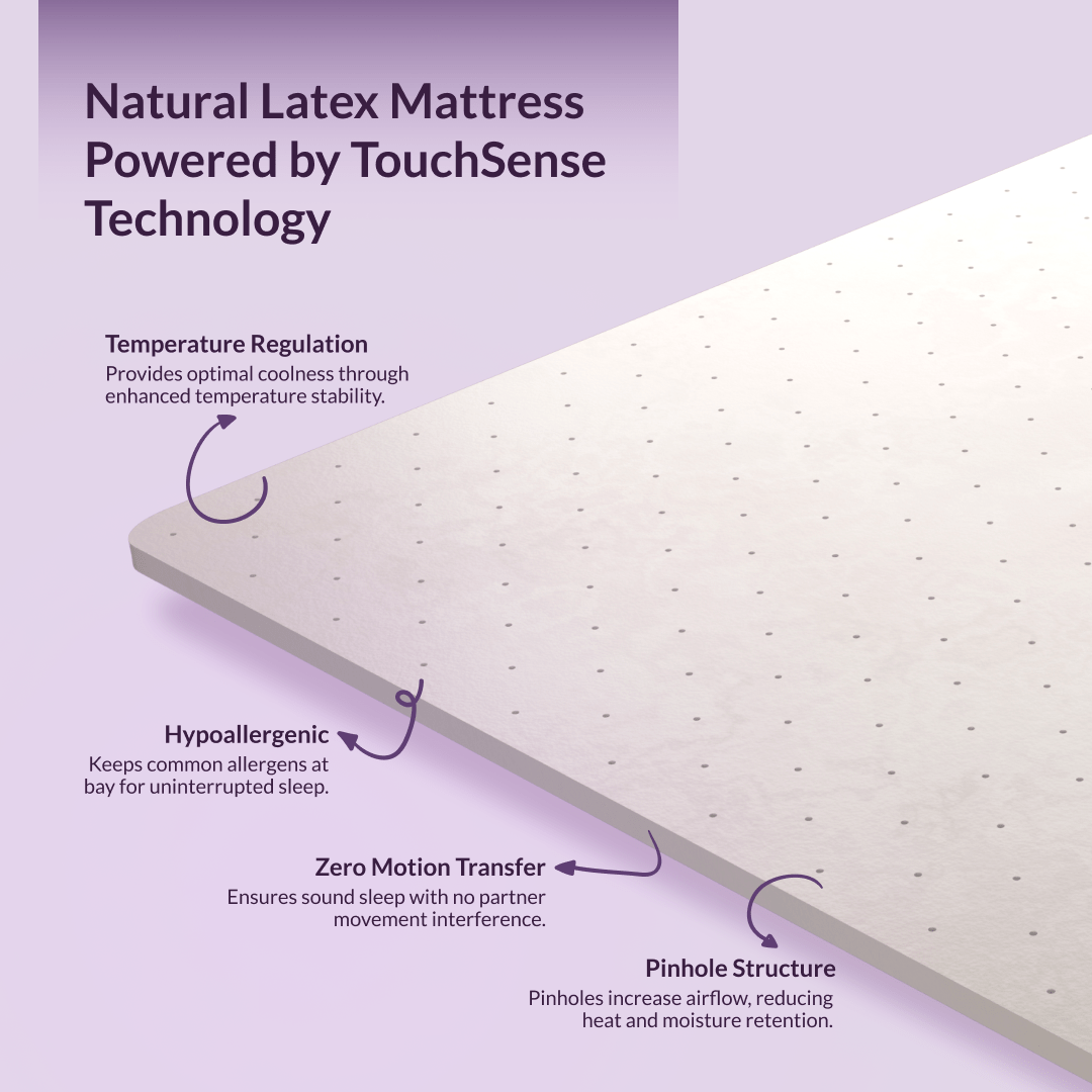 Buy SleepyHug MoodPlay Fresh Latex Mattress | Lavender The New AirCell Series