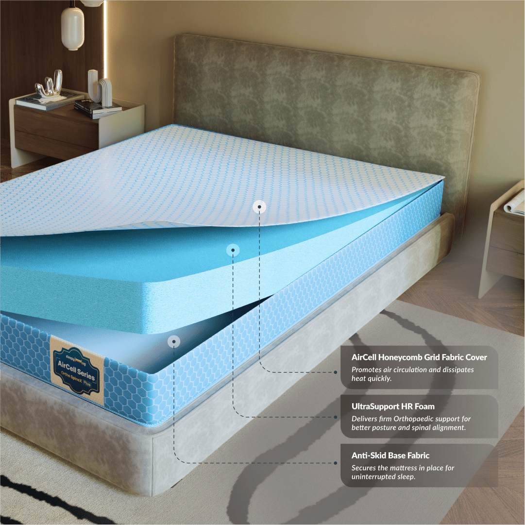 Buy SleepyHug SleepyHug Ortho SpineX Plus | Blue, 5-Years Warranty The New AirCell Series