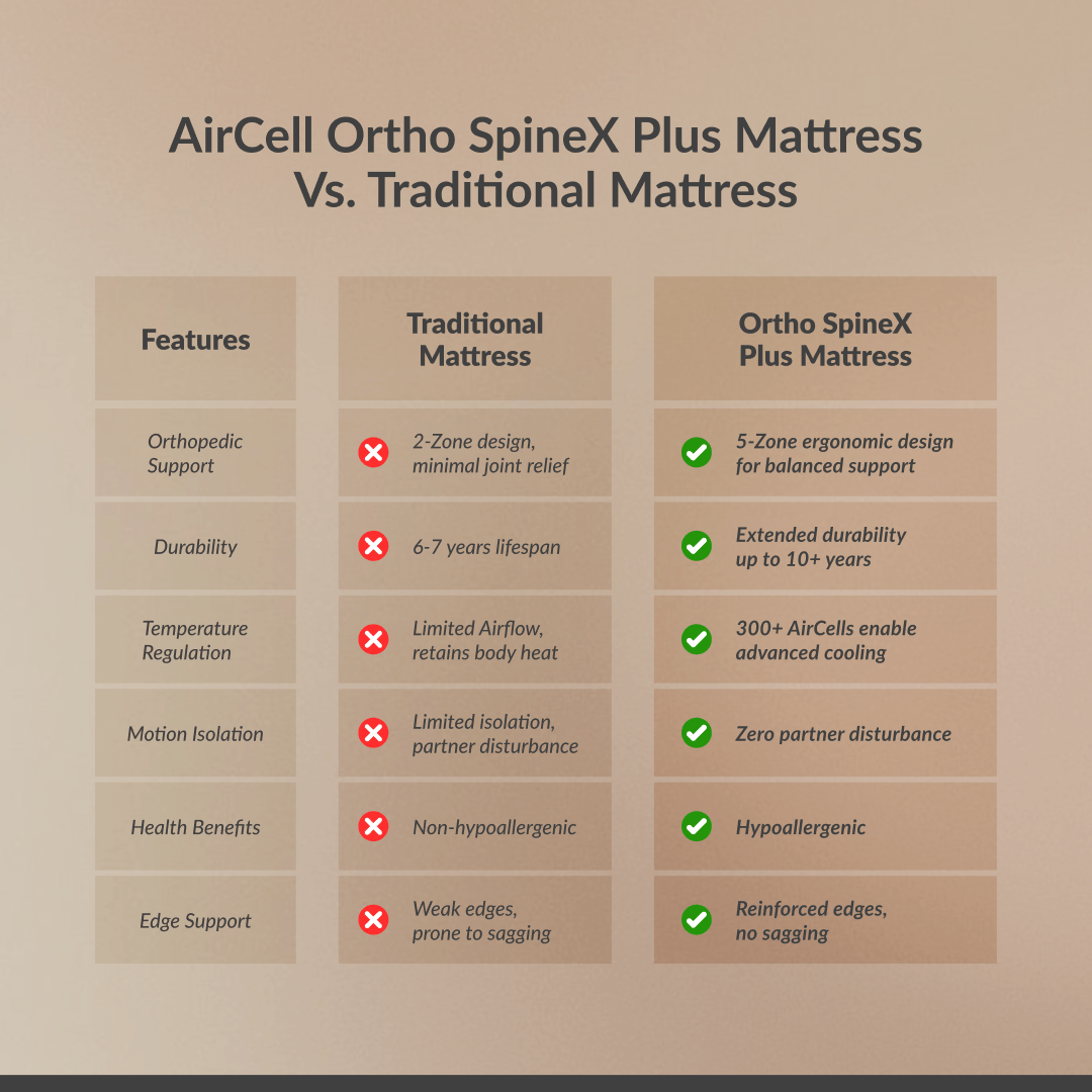 Buy SleepyHug SleepyHug Ortho SpineX Plus | Grey, 5-Years Warranty The New AirCell Series