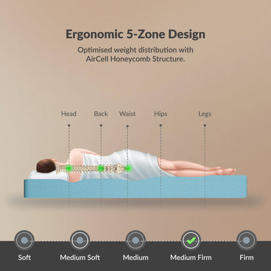 Buy SleepyHug SleepyHug Ortho SpineX Plus | Grey, 5-Years Warranty The New AirCell Series