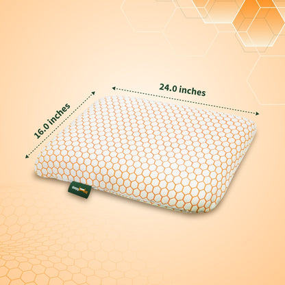 Buy SleepyHug Copy of SleepyHug Cool Gel Infused Memory Foam Orthopedic Pillow (Orange) with Removable Cover The New AirCell Series