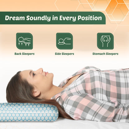 Buy SleepyHug SleepyHug Cool Gel Infused Memory Foam Orthopedic Pillow with Removable Cover The New AirCell Series