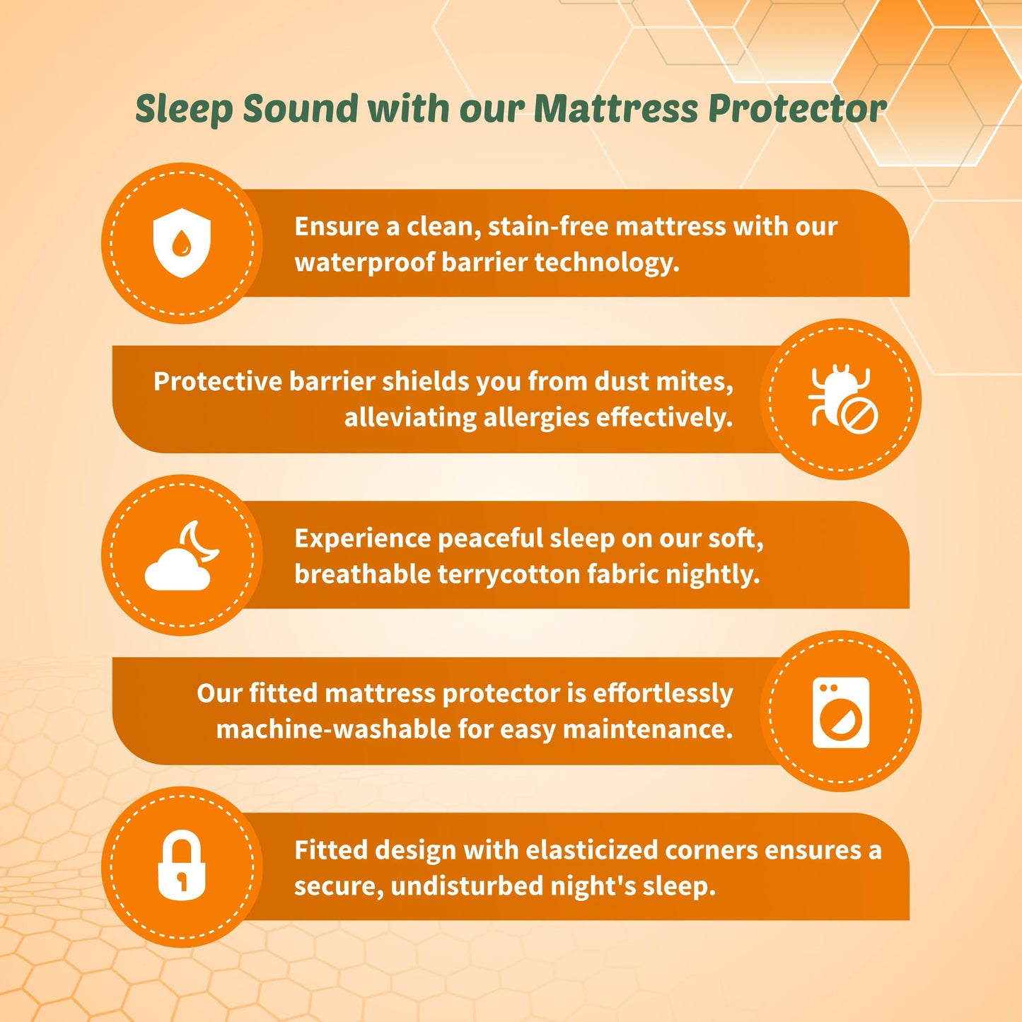 Buy SleepyHug SleepyHug Waterproof, Dust Mite Proof, Anti-Allergic, Fitted Elastic Mattress Protector The New AirCell Series