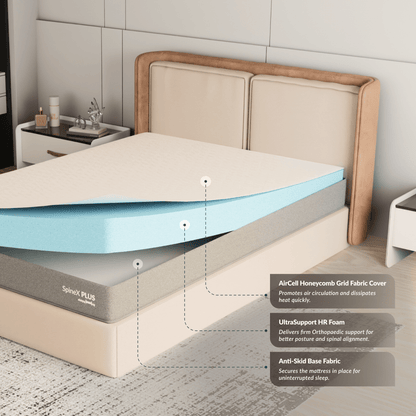 Buy SleepyHug SleepyHug Ortho SpineX Plus | Grey, 5-Years Warranty The New AirCell Series